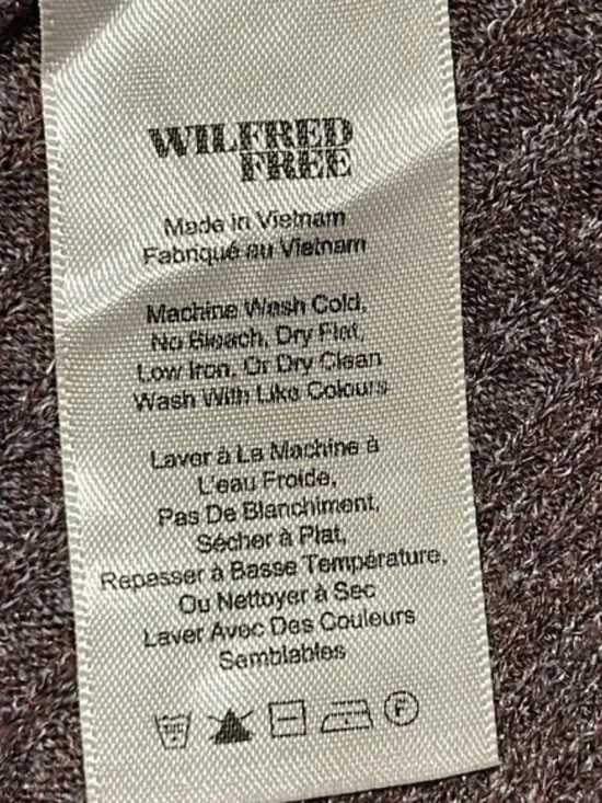 Aritzia Wilfred Free Knit Shirt Dress Oversized Relaxed Fit Purple Size Small - Picture 11 of 12